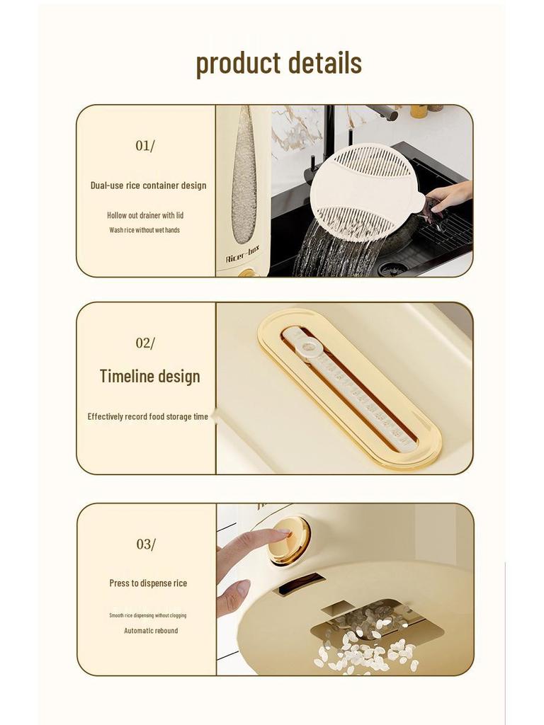 Zuo Cheng Large-Capacity Insect-Proof & Moisture-Proof Kitchen Rice Storage Container