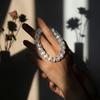 Mingtai Xiaohongshu's Popular Natural White Crystal Diamond-cut Bracelet with Irregular Beveled Beads
