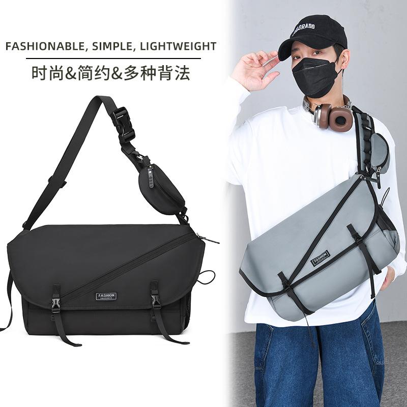 Junge Arbeiter Tasche Mode Umhängetasche männliche Teenager Schultasche große Kapazität Street Fashion Schulter Freizeittasche