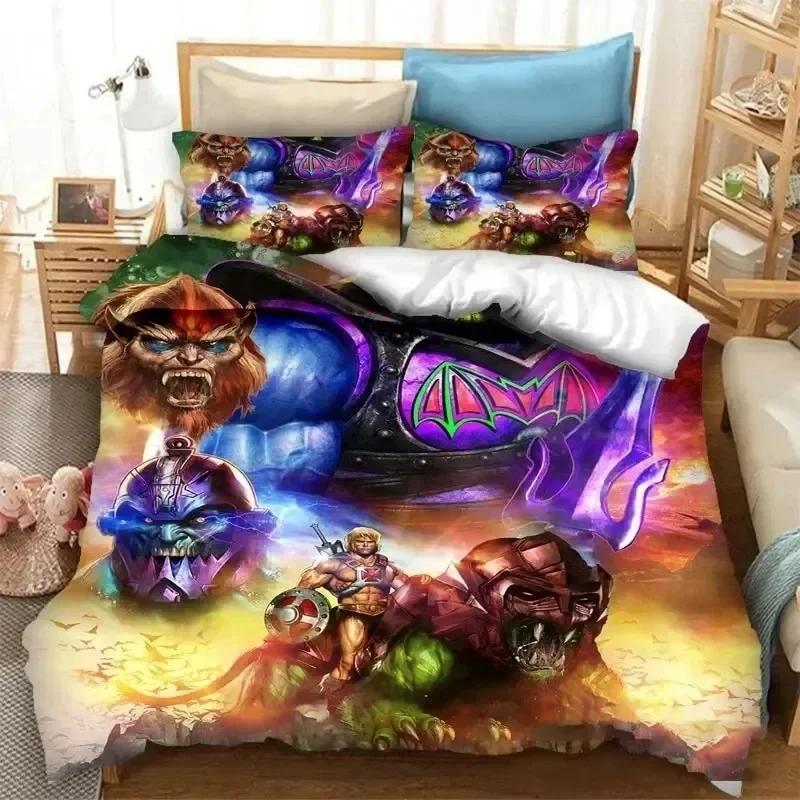 3D-Druck He-Man und Die Masters of the Universe Bequeme Bettdecke Bettbezug Kissenbezug Bettwäsche-Set Dekoration Heimtextilien