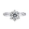 One Carat Moissanite Six-Prong Sterling Silver Ring with GRA Certification - Perfect for Proposal or Qixi Gift, S925