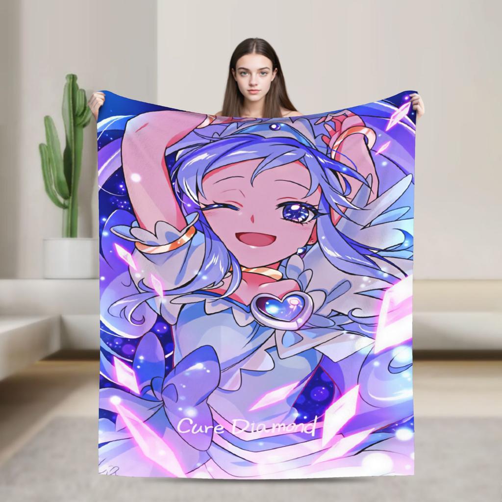 Pretty Cure Blanket Quality Warm Bedding Throws Autumn Travel Bedroom Print Bedspread