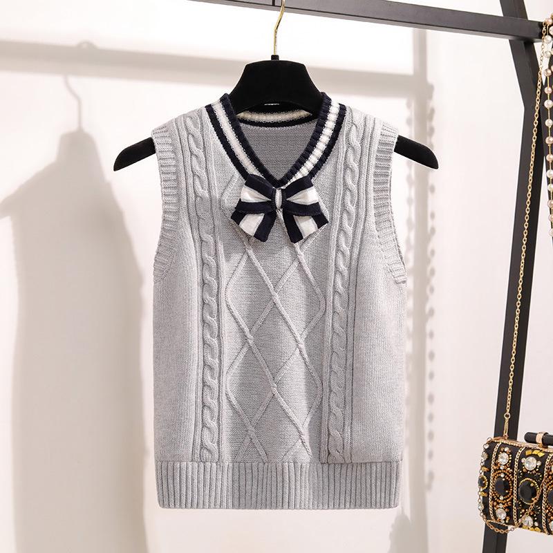 Unisex Strickschulweste: Warme Schülermode für Frühling & Herbst
