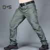 Men Tactical Training Pants Cotton Linen Blend Multiple Pocket Urban Commuter Cargo Trousers Slim Fit Joggers for Work Exercise Outdoor Fishing