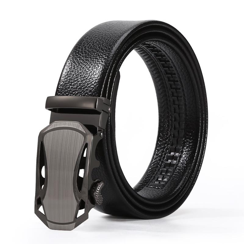Leopard Automatic Button Head Men'S Dress Belt Men'S Green Business Casual Pants Belt
