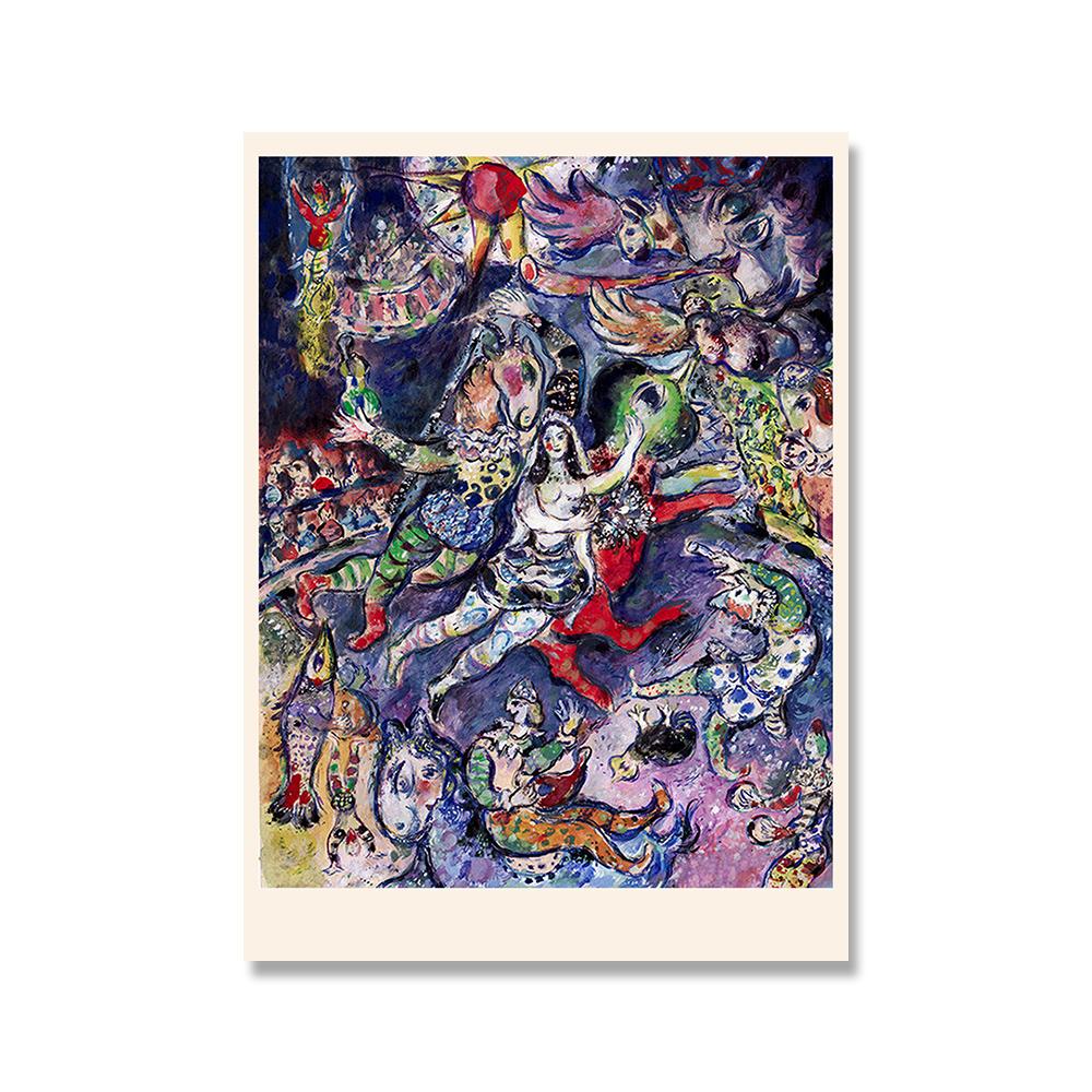 

Модульная картина Марк Шагал Холст Настенная живопись Сюрреализм Картина Печатный плакат Влюбленные Винтажный домашний декор Скандинавская гостиная 21x30cm No Framed