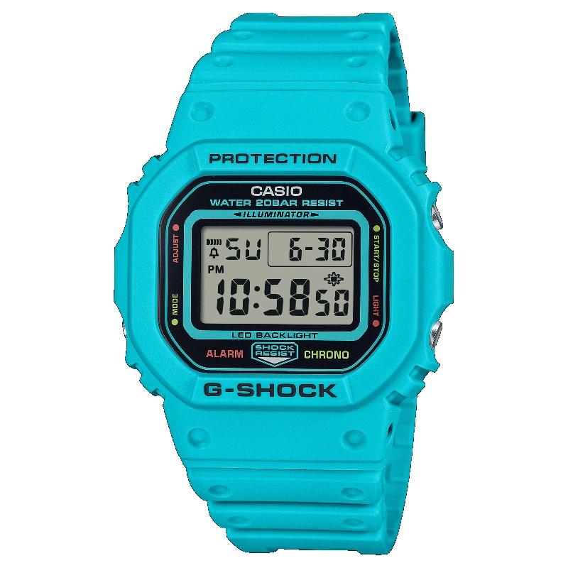 

Casio G-SHOCK Men s Resin 200M Water Resistant Shock Resistant Alarm Quartz Watch DW-5600EP-2 синий