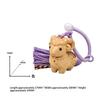 Carved Sandalwood Cute Ram Pendant Wooden Keychain Bag Decor Artistic Craft Creative Style Polished Surface Animal Zodiac