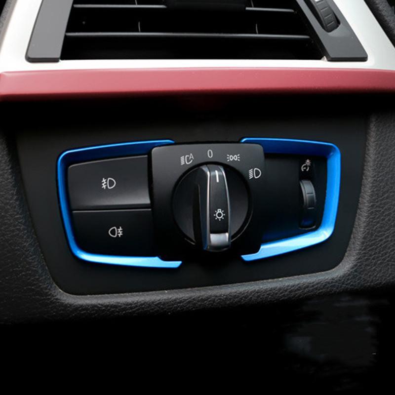 ABS Car Headlight Adjustment Switch Frame Trim Sticker Fit For BMW 1 2 3 4 Series F30 F31 F32 F34 F20 F21 F36 X5 F15 X6 F16