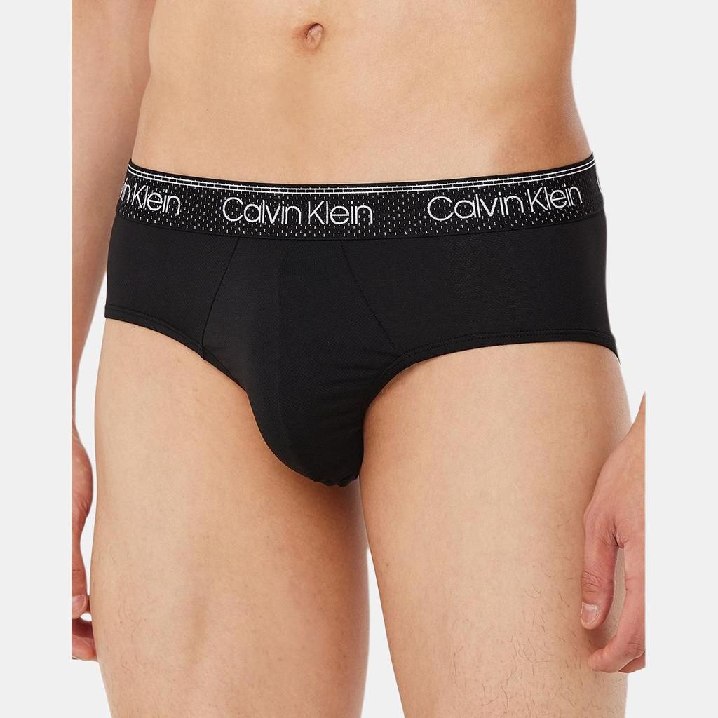 Calvin Klein Mesh Moisture-Wicking Minimalist Triangle Underwear Men underwear Black NB3806-UB1