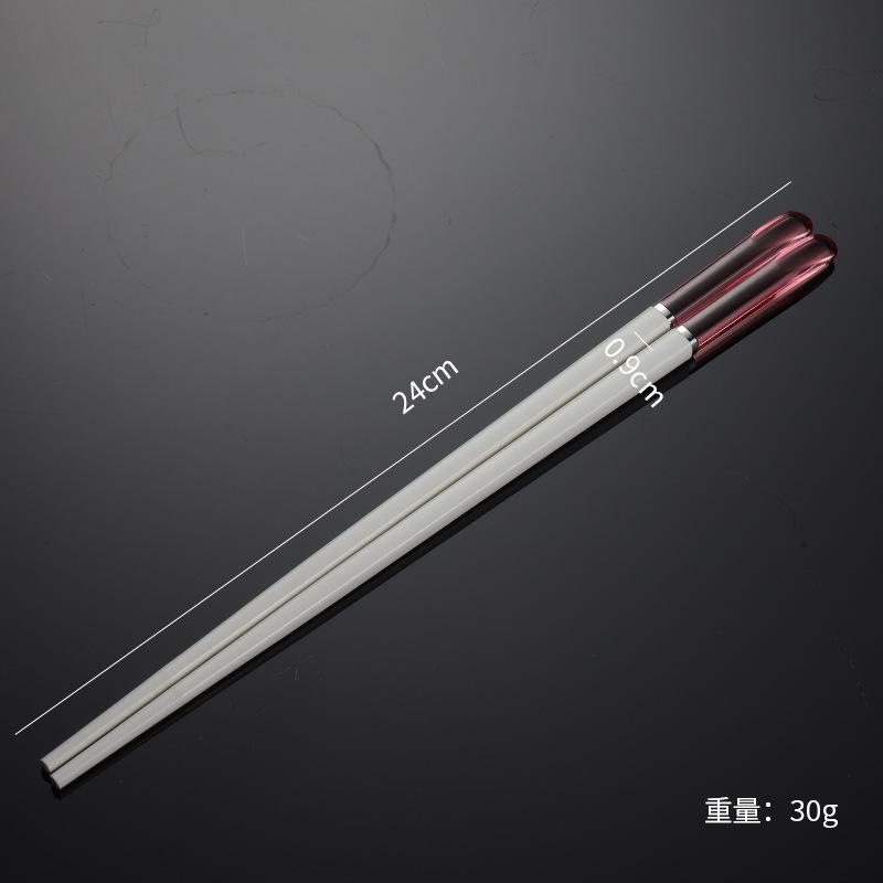 Crystal Alloy Chopsticks Portable Tableware Chopsticks Multi-specification Colorful Hotel Chopsticks White Housewarming Gifts Restaurant