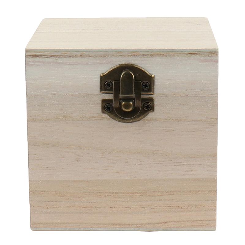 Retro Jewelry Box Organizer Box Natural Wood Clamshell Storage Rectangle Case