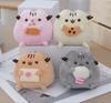 Plush Stuffed Animal Soft Toy 12cm Small Size Cute Character Design Holding Food Item Keychain Accessory for Decoration or Collection