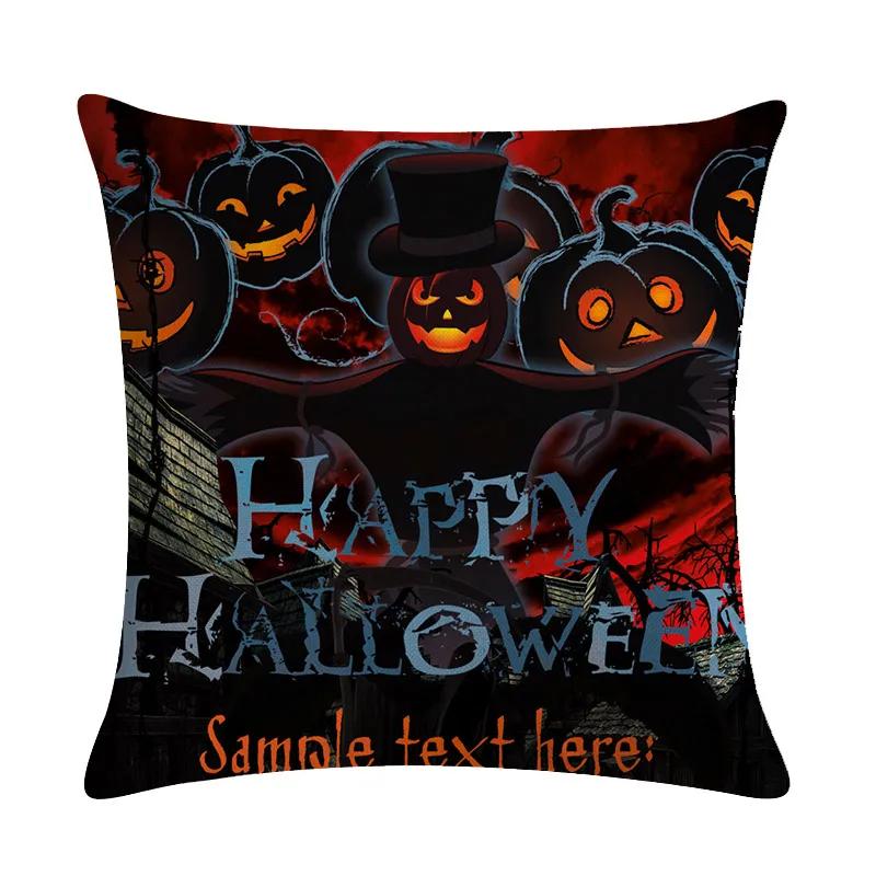 

Домашний декор Полиэстер Декоративная наволочка Чехол для подушки на диван Принт тыквы на Хэллоуин x наволочка 66x66cm
