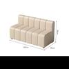 Wall-Mounted Sofa & Table Set for Milk Tea Shop with Natural Wood Style