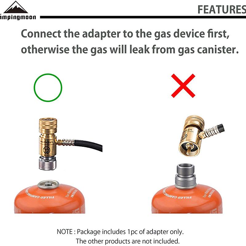CAMPINGMOON Outdoor Camping Picnic Gas Stove Adapter Gas Stove Conversion Tool Outdoor Burner Adapter Camping Cookware Equipment
