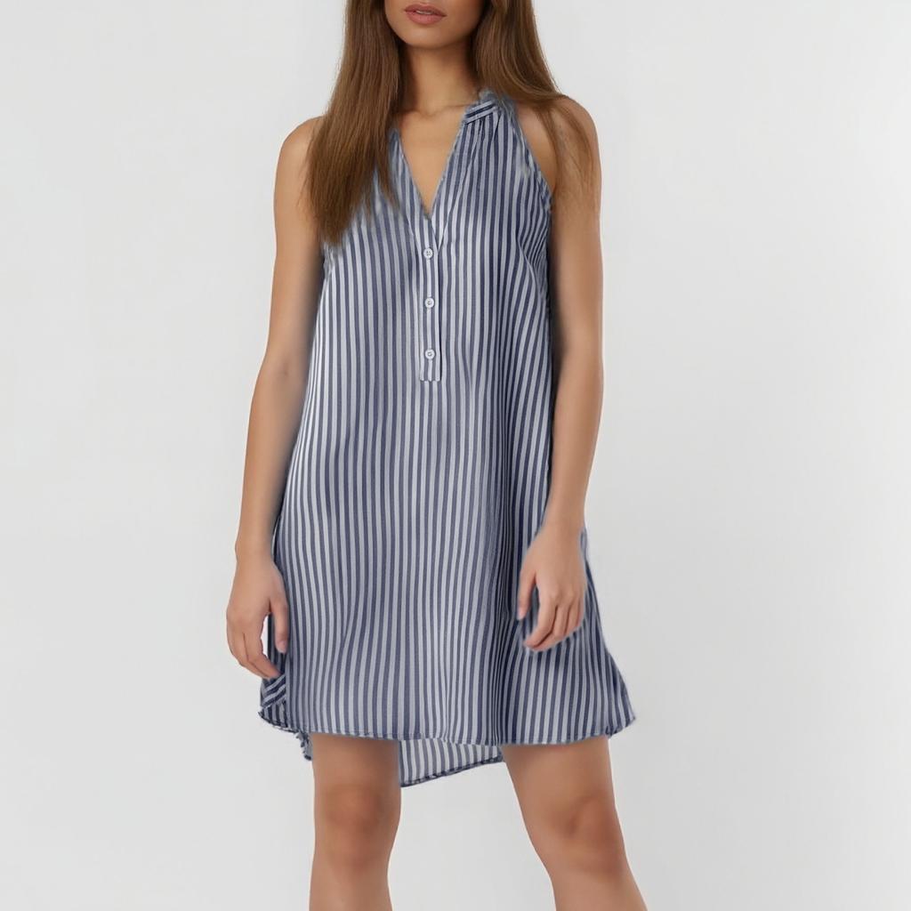 Women's Dresses Casual Sleeveless Striped Dresses