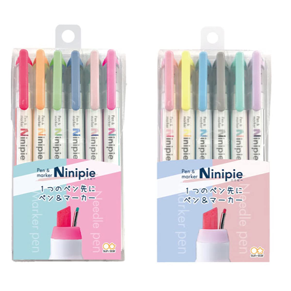 

Набор ручек-маркеров Sunstar Stationery Ninipie, 12 цветов