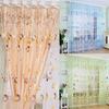 Home Decor Tulip Flower Voile Curtain Drape Panel Room Sheer Home Door Window Decoration