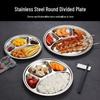 Jingzhou 304 Stainless Steel Four-Compartment Divided Meal Plates