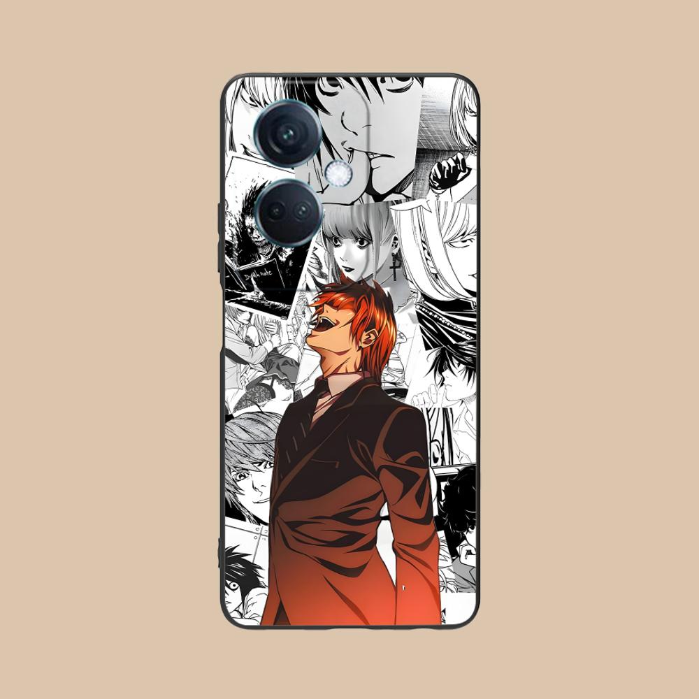 Death Note Kira Light Mobile Phone Case for OPPO Reno 14 13 12 11 10 9 8 7 6 5 F T Pro 5G Colorful Printing Cover Luxury Cover