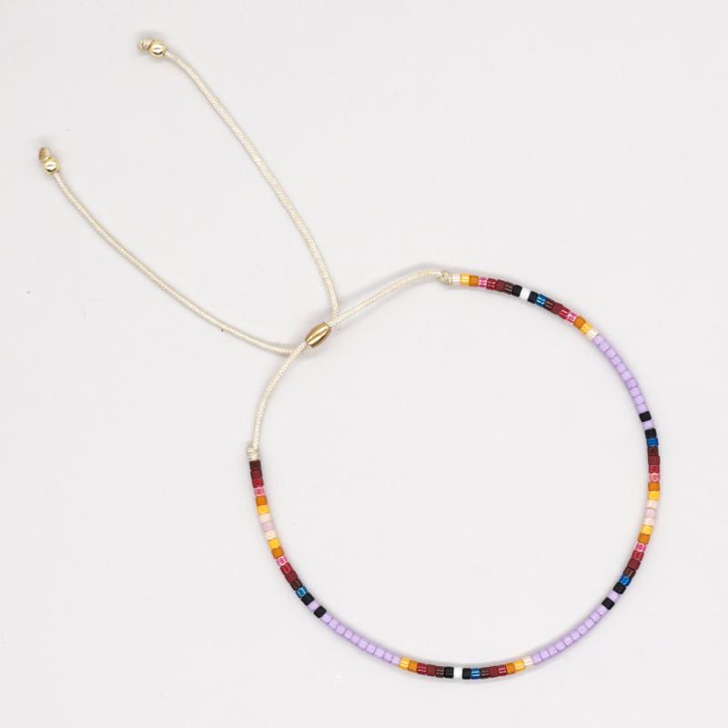 Colorful Boho Handmade Beaded Bracelets Seed Bead Stackable Strand Friendship Bracelet Summer Beach Vacation Jewelry Gift