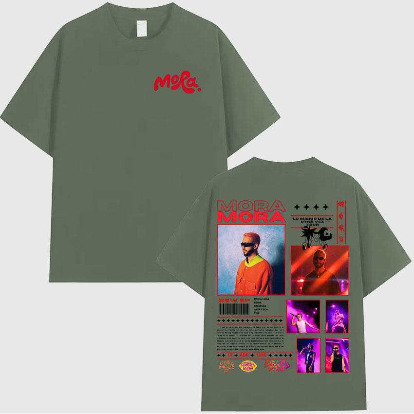 Singer Mora New Album Fashion Graphic T Shirt Mens Women Punk Casual Hip Hop Tshirts Summer Aesthetic Oversized Comfort Tshirt