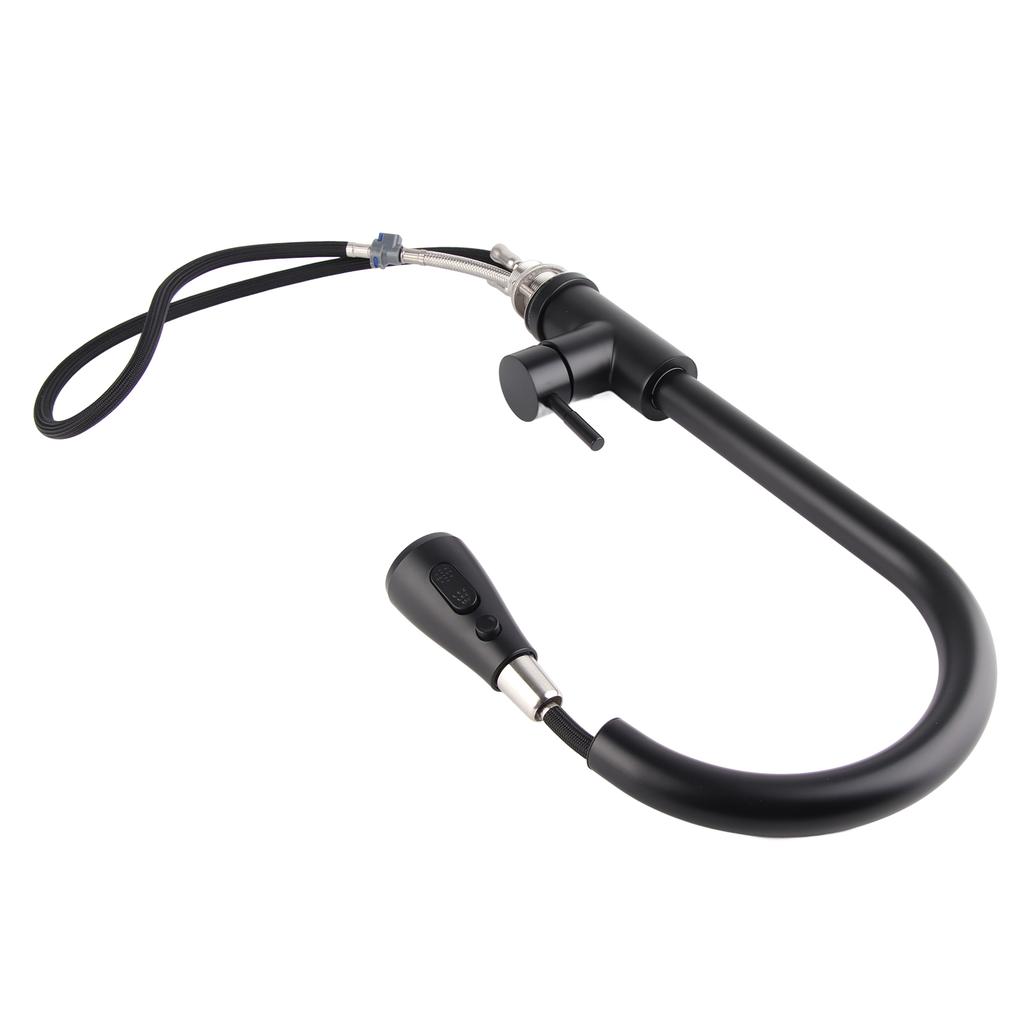 G3/8 Černá tažná kohoutka na teplou a studenou vodu?Teleskopická umyvadlová baterie do kuchyně, koupelny