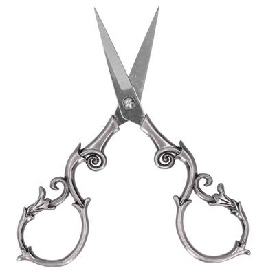 Retro Scissors Stainless Steel Gourd Shape DIY Vintage Small Embroidery Cutting ToolsGray Silver