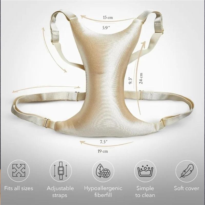 Breast Pillow for Chest Wrinkles and Side Sleeping - Chest Anti-wrinkle Pillow for Breast Support Washable Body Care Tool