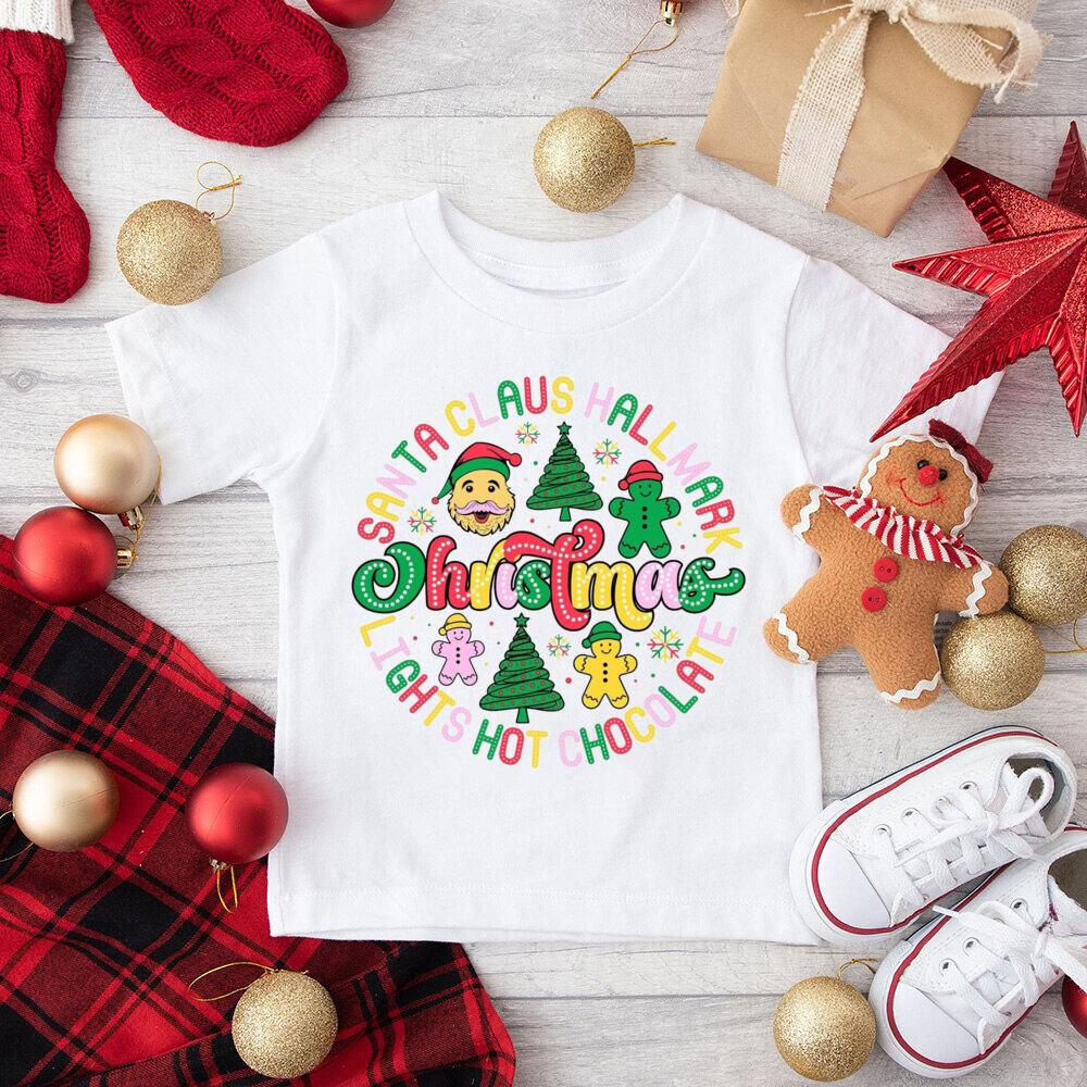Just A Girl Who Loves Christmas Printed Kids Shirts Child Christmas Party T-shirt Top Xmas Vibes Outfit Child Short Sleeve Tee