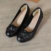 women cute round toe green bow tie crystal wedge heel shoes lady classic comfort spring summer heel shoes  ab621