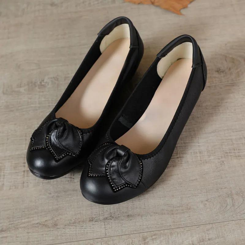 women cute round toe green bow tie crystal wedge heel shoes lady classic comfort spring summer heel shoes  ab621