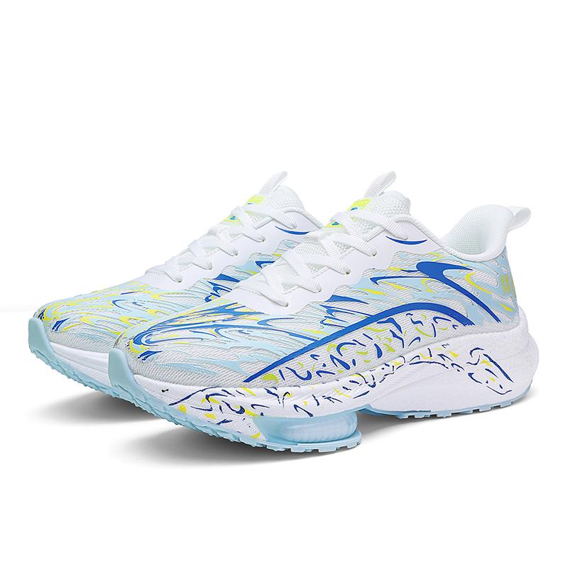 Marathon Running Shoes Women Men Road Jogging Air Cushioning Sports Training Shoes Mesh Breathable Light Comfy Sneakers 36-44