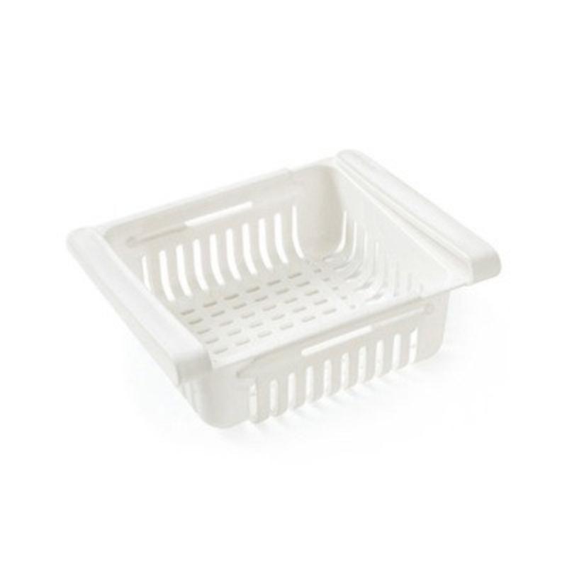 Выдвижной разделительный слой холодильника используется для сортировки ящика для хранения Ящик для хранения холодильника с прицепным типом для хранения свежести белый 879₽