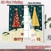 2pcs,Curtains Christmas Trees Snowflakes Festive_a (2) Popular Contemporary Curtains Polyester Easy Install Curtains Decorations