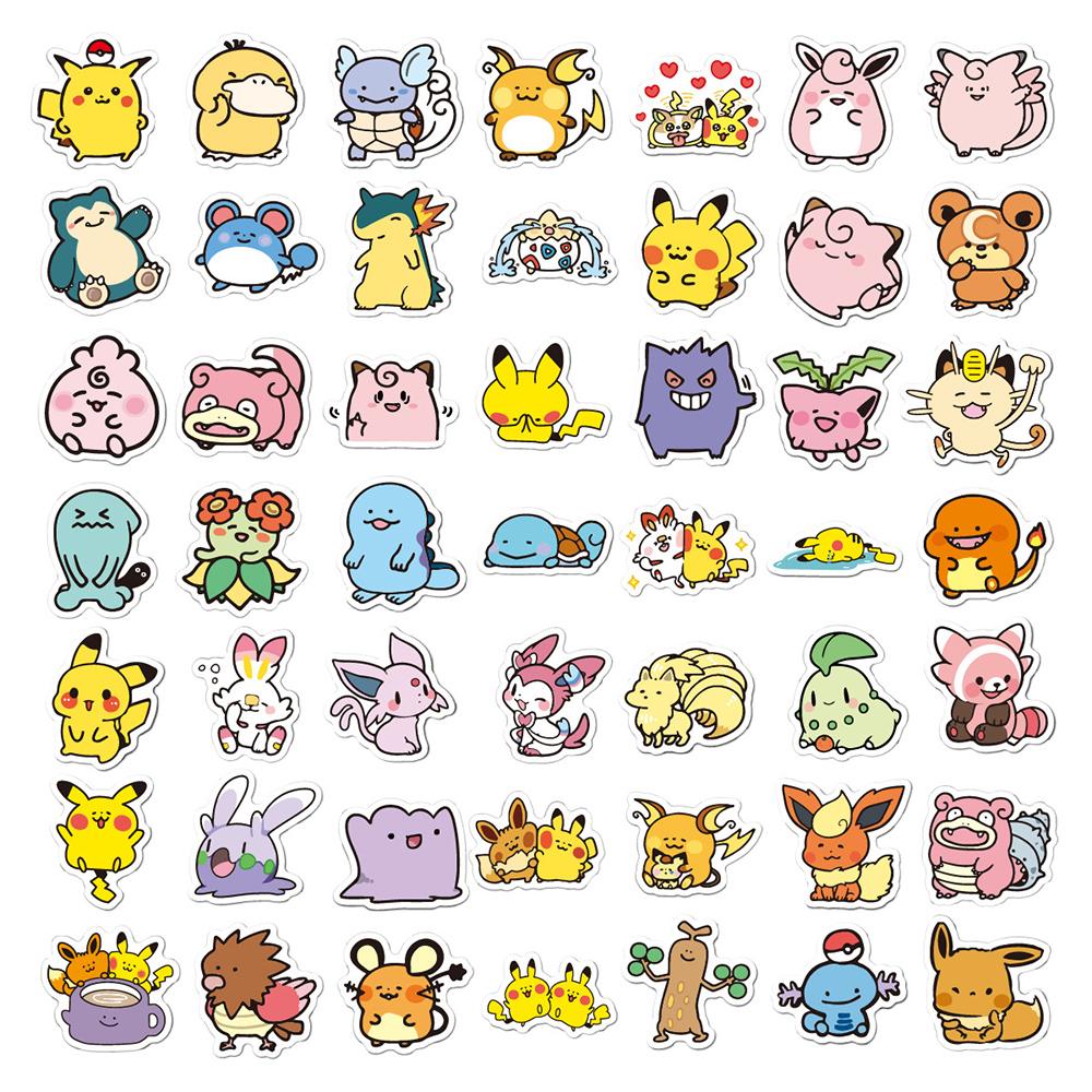 50/100pcs Cute Anime  Stickers for Kids Toys Waterproof Graffiti Laptop Motorcycle Stationery Kawaii Decoration Sticker