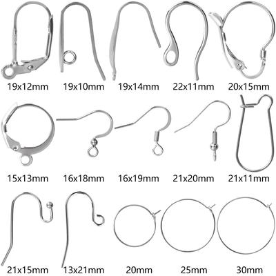50 Pcslot Wholesale Earrings Jewelry Materials Stainless Steel Hook Hoops Hooks For Women Men Accessories Diy Earring Component