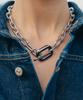 Sundaydiscoclub Black Square Chain Necklace Silver