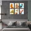 Dinosaur Poster T-Rex Print For Kids Decor Vintage Dinosaur Canvas Wall Art For Modern Family Decor (8×12 inch,Set of 6, Unframed)