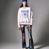 [Mardi mercredi] Sweatshirt Flowermardi_white Vividblue