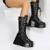 Fashion Women Boots Brand New Goth Platform Boots Fashion Buckle Punk Wedges High Heels Women Boots Party Street Cosplay Woman Shoes