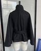2025 Fall Women's Elegant Stand-up Collar Bell Sleeve Waist-Tie Short Wool Coat