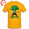 New Anime Brocco Lee T shirt Unisex Funny Vegetable with Nunchucks Tshirt Parody Kung Fu Brucee Lee T shirt Jeet Kune Do tee shirt