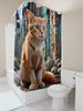 Charming Cat Shower Curtain With Realistic Design And Soft Fabric Enhance Your Bathroom Decor Add A Touch Of Nature To Your Home