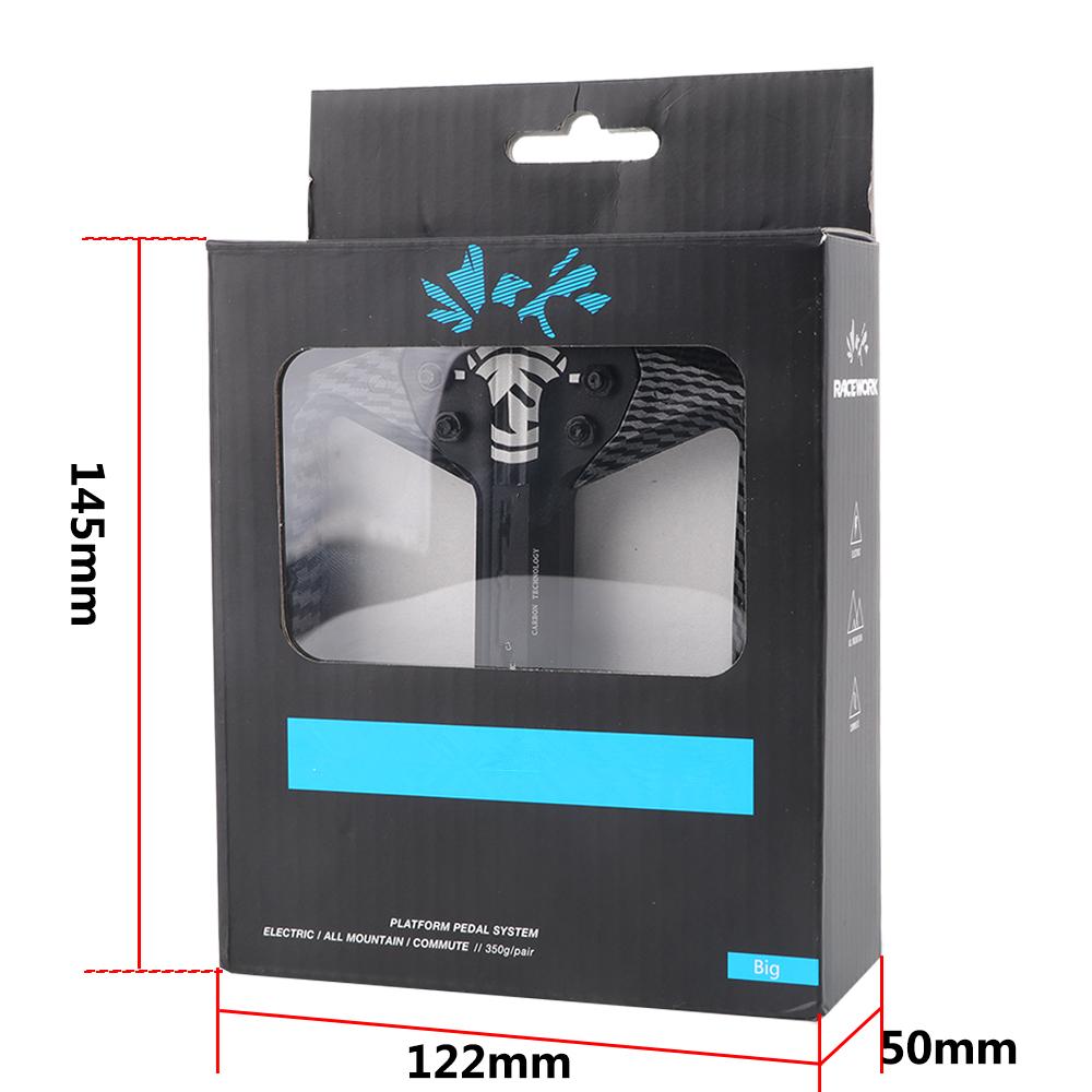 Bicycle Pedal Aluminum Nylon Carbon Fiber Finish 3-Bearing Single-Side 14 Anti-Slip Pins Enhanced Grip for MTB and Road Bikes