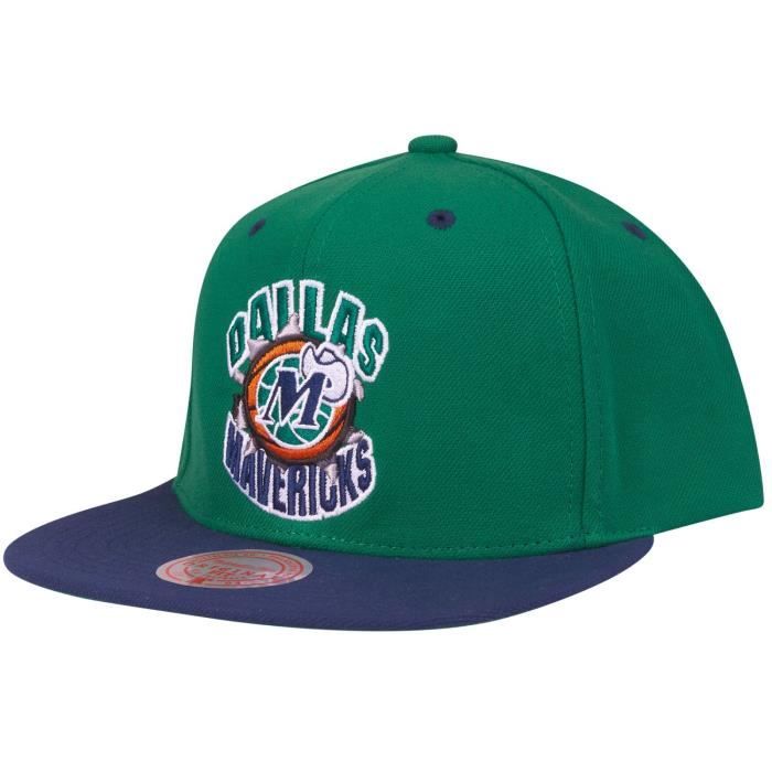 Casquette Snapback - MITCHELL &amp; NESS - BREAKTHROUGH - Dallas Mavericks - Blanc - Sportswear