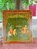Hand-Painted Durga & Shiva Jharokha: Antique Rajasthani Window Frame