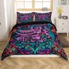 Erosebridal Sugar Skull Comforter Cover Set Skeleton Bones Duvet Cover,Gothic Moth Decor Bedding Sets Twin Magic Unicorn Rabbit Skulls Beddi