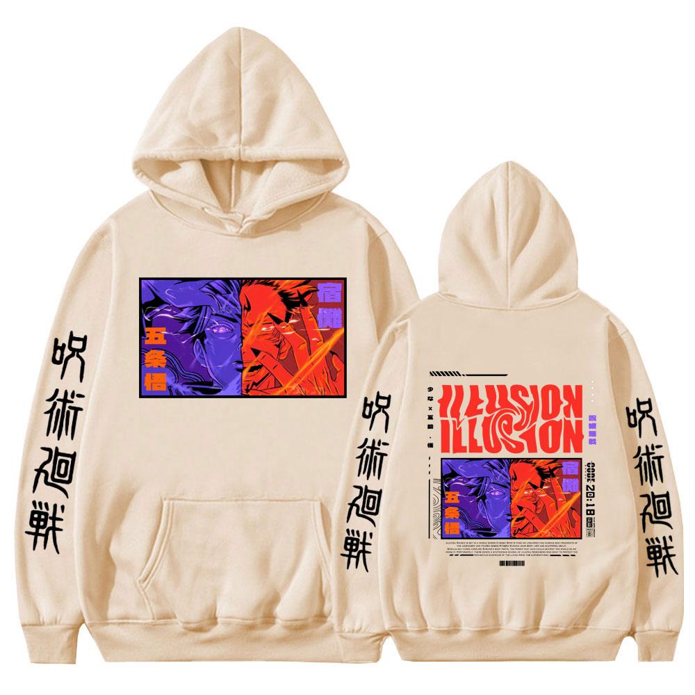 Anime Jujutsu Kaisen Hoodie Ryomen Sukuna Gojo Satoru Graphic Hoodies Vintage Oversized Hooded Men Women Clothes